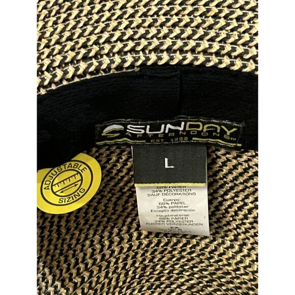 NWT Sun Day SPF 50+ Tweed Havana Hat size L - Picture 9 of 9